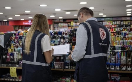 Ticaret Bakanlığı ekipleri kırtasiye ve okul ürünlerini denetledi