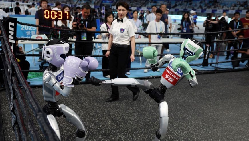 Futbol, atletizm ve kick boks: Robotlar arenada yarıştı