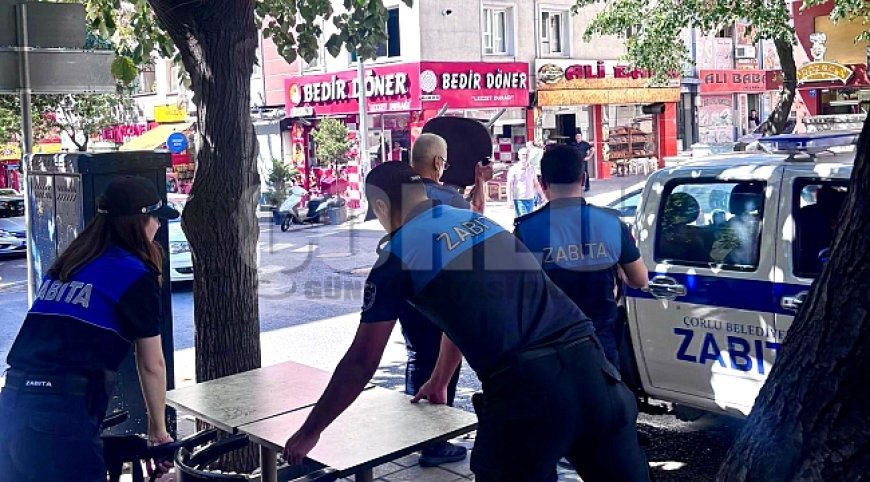 Çorlu Zabıtası Kararlı: Kaldırımlar Yayalarındır