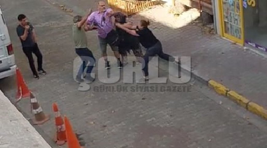 Çorlu'da kiracının biber gazlı dehşeti kamerada