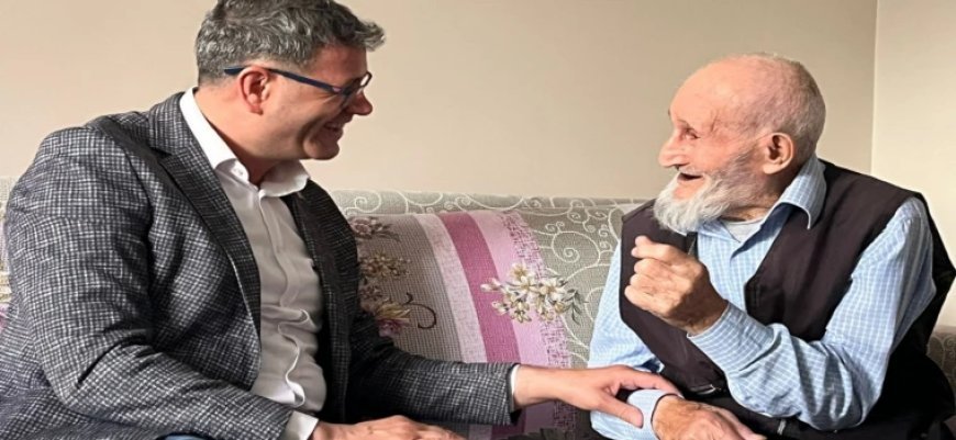 AZBAY’DAN EN YAŞLI PARTİ ÜYESİ VE KORE GAZİSİ YILMAZ’A ZİYARET