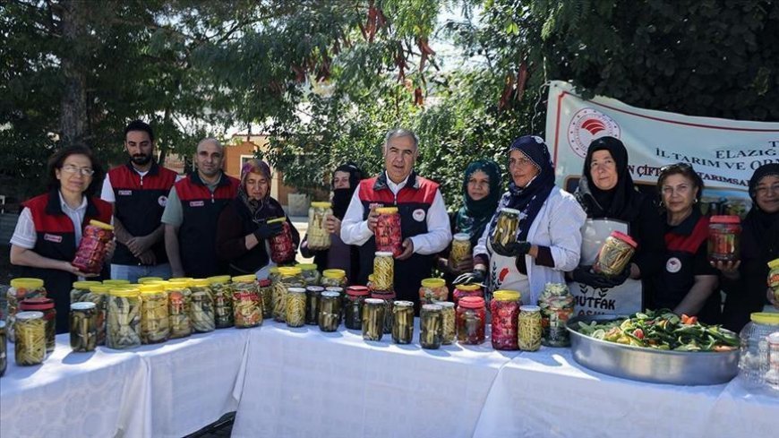 Kadın çiftçiler ürettikleri sebzeyi turşuya dönüştürerek gelir elde ediyor