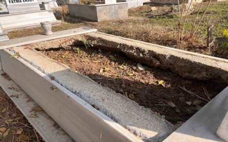 Mezar mermerlerini çalıp evinin bahçesine döşeyen şüpheli yakalandı