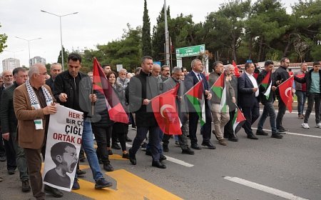 Çorlu’da Gazze Kararlılık Yürüyüşü Düzenlendi