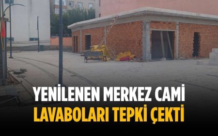Yenilenen Merkez Cami lavaboları tepki çekti