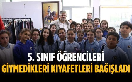 5. Sınıf öğrencileri giymedikleri kıyafetleri bağışladı