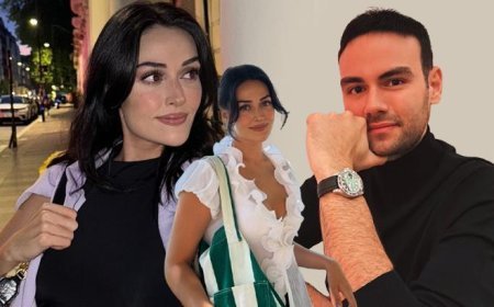 Esra Bilgiç'ten sevgilisi Faruk Sabancı'ya aşk dolu bakışlar