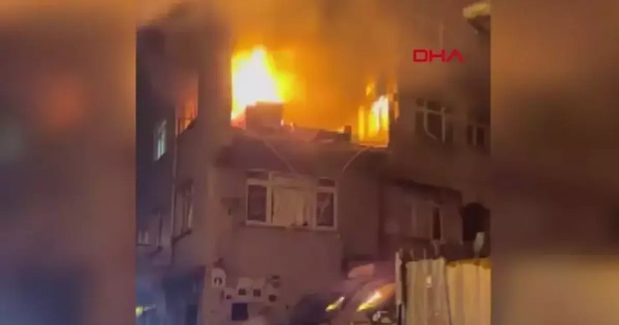 Kağıthane’de bir binada yangın sonrası patlama