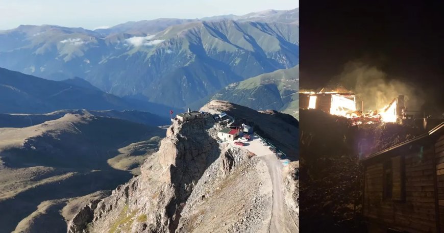 3 bin metredeki Kırklar Dağı Mescidi kül oldu