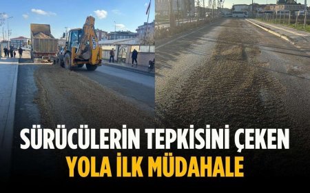 Sürücülerin tepkisini çeken yola ilk müdahale