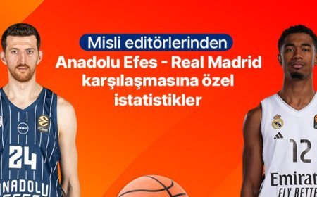 Misli editörlerinden Anadolu Efes - Real Madrid karşılaşmasına özel istatistikler
