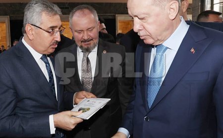 CUMHURBAŞKANI ERDOĞAN, TEKİRDAĞ NKÜ REKTÖRÜ ŞAHİN’İ KABUL ETTİ