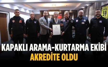 Kapaklı Arama-Kurtarma Ekibi akredite oldu