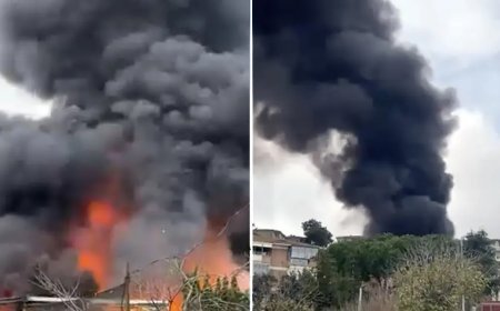 Sarıyer'de oto tamirhanesinde yangın
