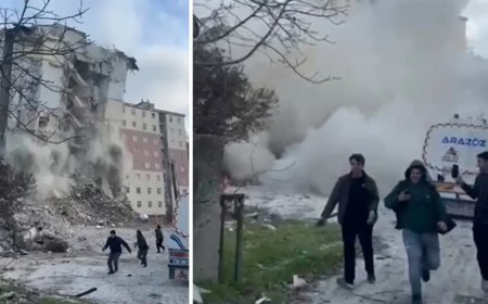 Beylikdüzü'nde faciadan dönüldü. Yıkımı izlerken enkaz altında kalıyorlardı