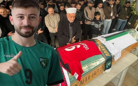 Silahlı saldırıda öldürülen futbolcuya veda