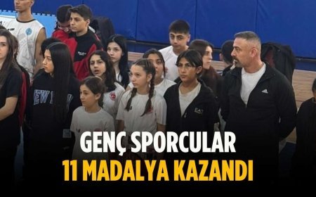 Genç sporcular 11 madalya kazandı