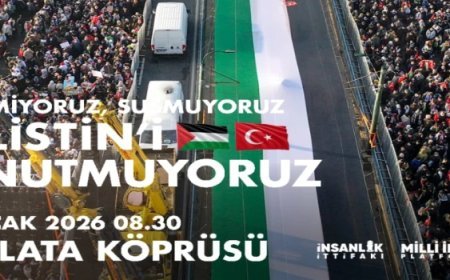 ÇERKEZKÖY’DEN GALATA KÖPRÜSÜ’NE FİLİSTİN İÇİN YÜRÜYÜŞE KATILIM ÇAĞRISI