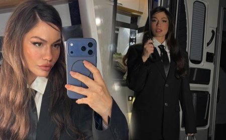 Her hali olay! Demet Özdemir'den maskülen tarz