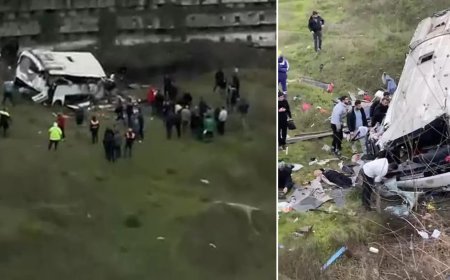 Esenyurt'ta servis aracı şarampole yuvarlandı. 5 ölü, 6 yaralı