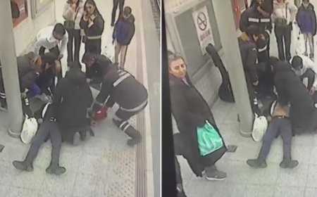 İstasyonda kalbi duran yolcuya şok cihazlı müdahale
