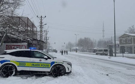 Kar ve tipi bastırdı, karayolu trafiğe kapatıldı