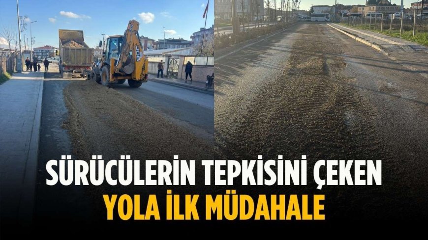Sürücülerin tepkisini çeken yola ilk müdahale