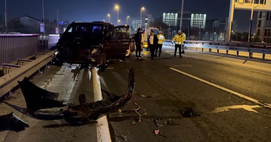 Şişli'de zincirleme kaza. 1'i ağır 2 kişi yaralandı