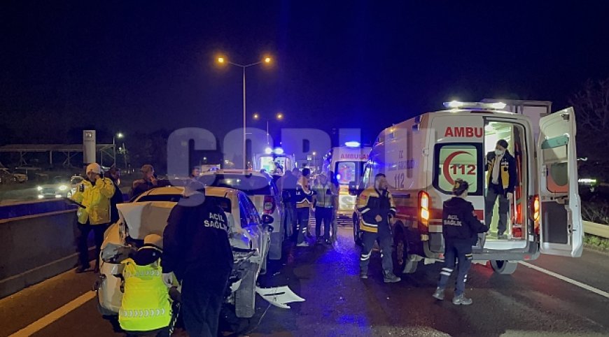 Tekirdağ'da zincirleme kaza: 2'si asker 5 yaralı