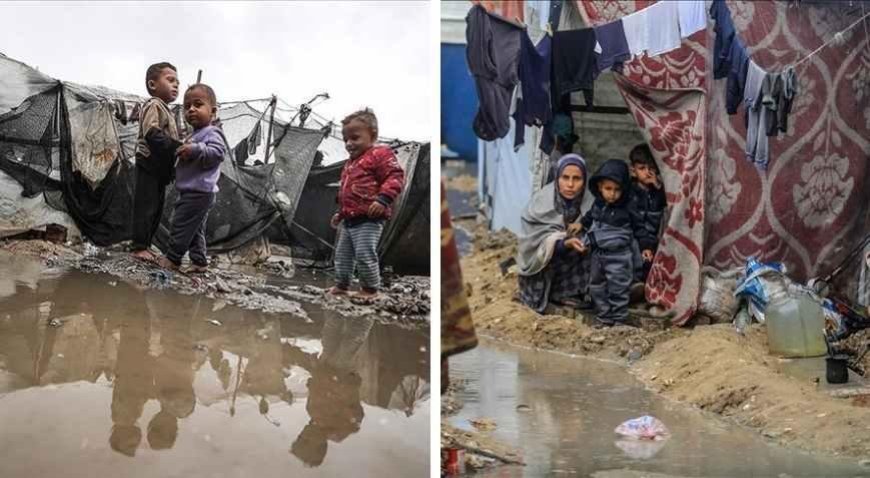 Gazze'yi sağanak vurdu, 10 kişi hayatını kaybetti! Bölgede derin insani kriz...