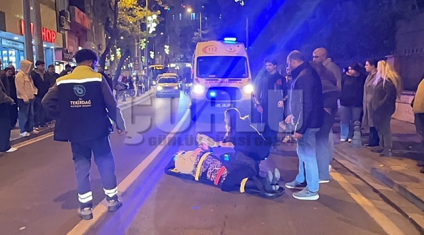 Tekirdağ'da motosikletin çarptığı kadın yaralandı