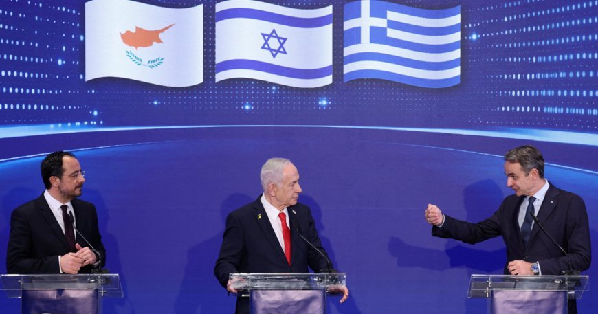 İsrail, Yunanistan ve GKRY yönetimi liderleri Kudüs'te buluştu. Üçlü ittifak Türkiye'ye tehdit mi?