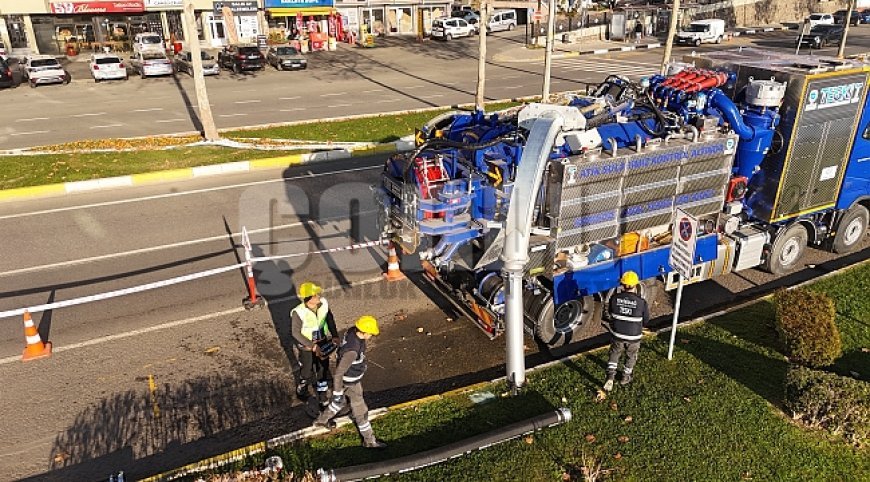 TESKİ’NİN YENİ NESİL KOMBİNE KANAL TEMİZLEME ARACI SAHADA