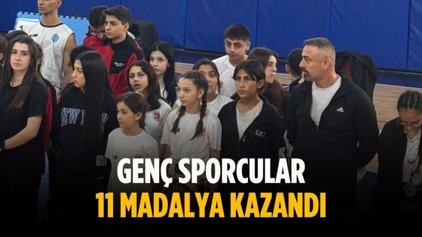Genç sporcular 11 madalya kazandı