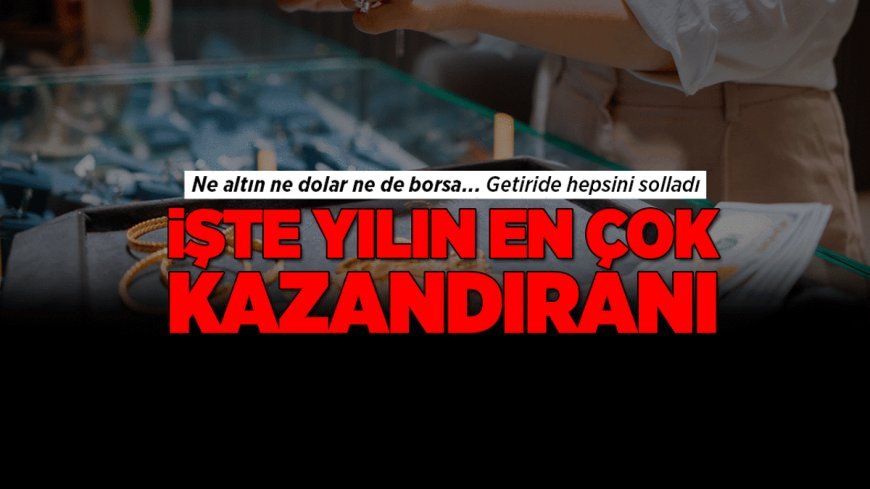 Son dakika haberi: Ne altın ne dolar ne de borsa... Getiride hepsini solladı: İşte bu yılın en çok kazandıranı