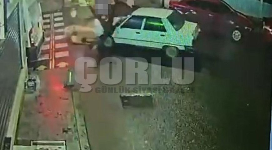 Çorlu'da feci kaza kamerada