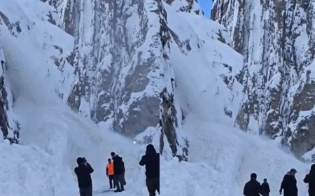 Korku dolu anlar. Hakkari'de çığ düşme anı