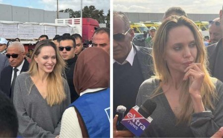 Dünyaca ünlü oyuncu Angelina Jolie Gazze sınırında!