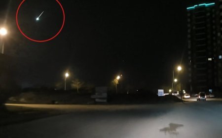 Adana ve Malatya'da görüldü. Düşen meteor araç kamerasına yakalandı