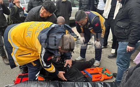 Bisikletin çarptığı kadın hastanelik oldu