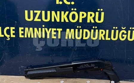 Uzunköprü’de ruhsatsız av tüfeği ele geçirildi
