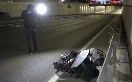 Trafikte makas faciası. Otomobilin çarptığı motokurye yaşamını yitirdi