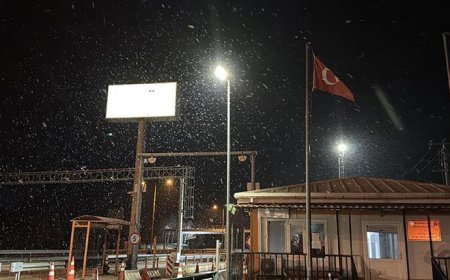 Edirne'de kar yağışı başladı