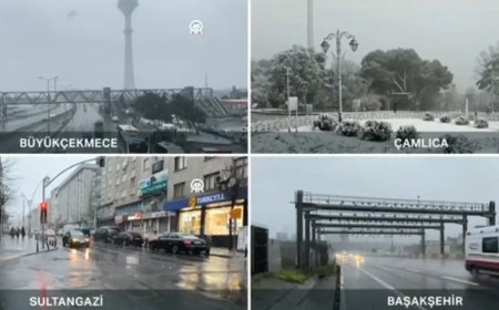 Kar yağışı Silivri'den giriş yaptı, İstanbul'a ulaştı! Okulların tatil edildiği İstanbul'da son durum