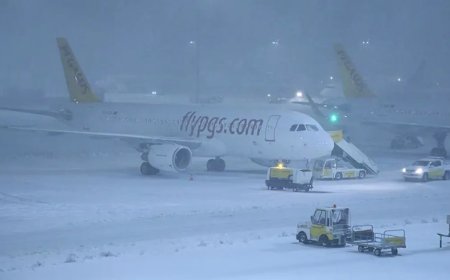 Hava ulaşımına kar engeli. Sabiha Gökçen Havalimanı'nda uçuş iptalleri