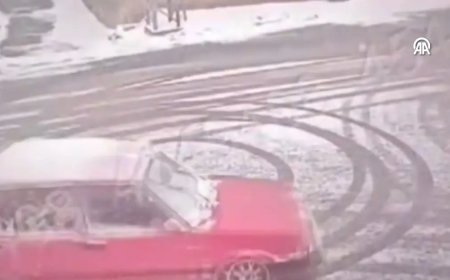 Drift yapan ehliyetsiz sürücüye para cezası yazıldı