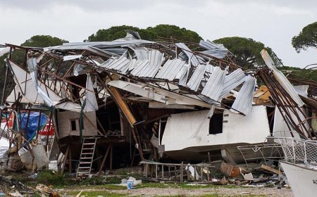 Kentte dehşet! Bir gecede her şey altüst oldu: Tekneler parçaladı, ağaçlar yerinden söküldü