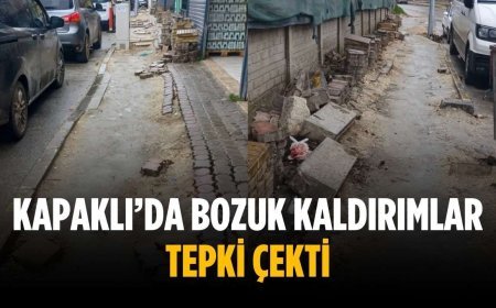 Kapaklı’da bozuk kaldırımlar tepki çekti