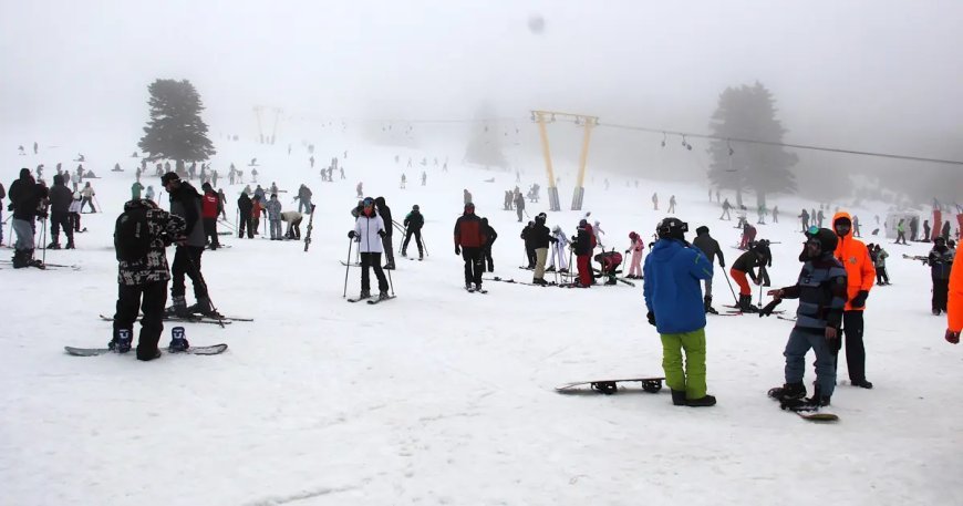 Uludağ'da hafta sonu yoğunluğu