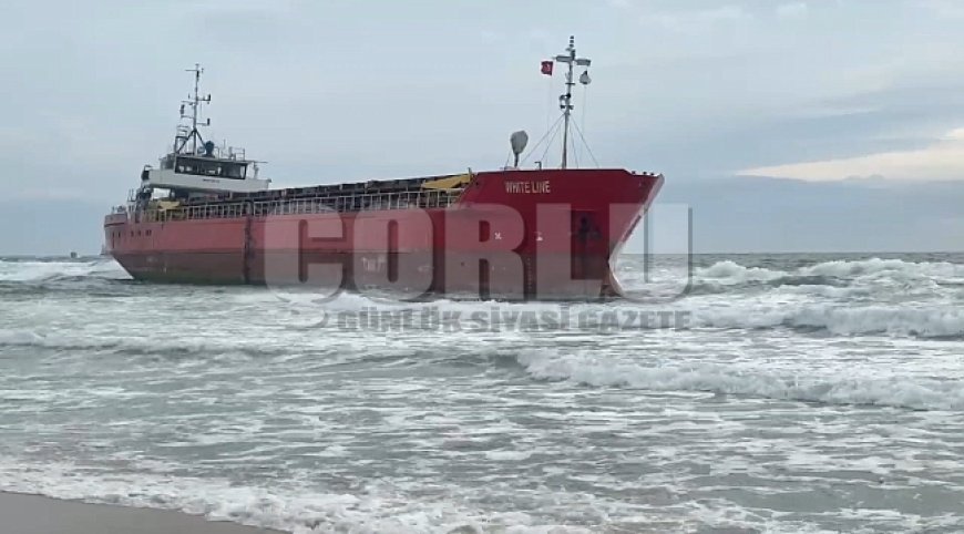 Tekirdağ’da karaya oturan gemi 3 gündür bekleyişini sürdürüyor